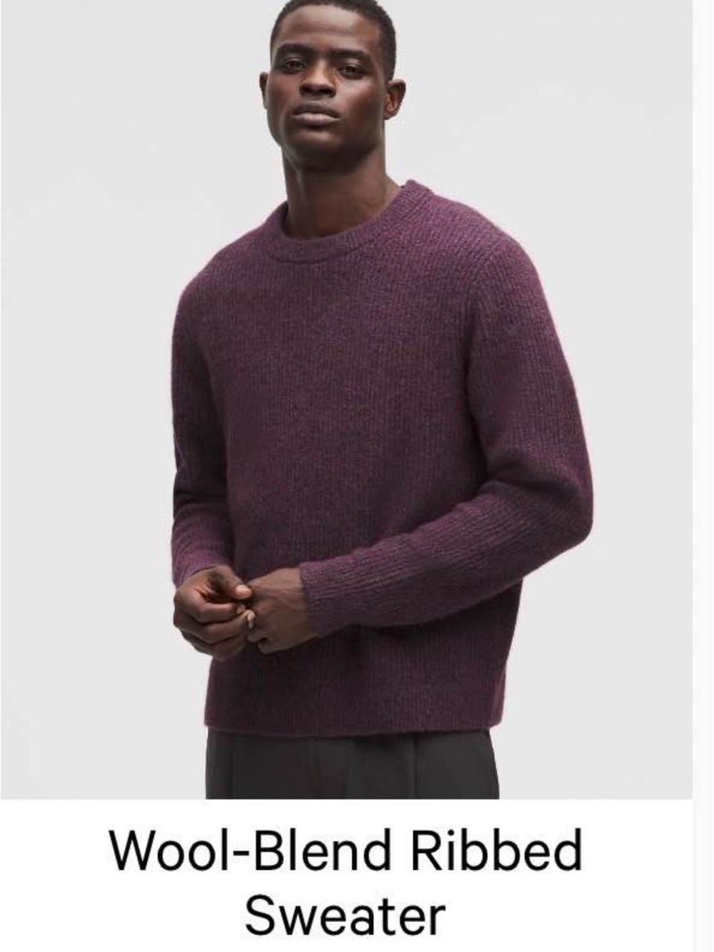 lululemon athletica Men's Crewneck Sweater in Plum